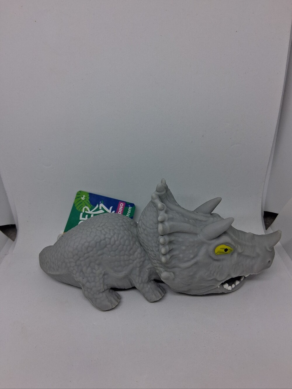 Gray Triceratop Big Head Crunchy Squishy